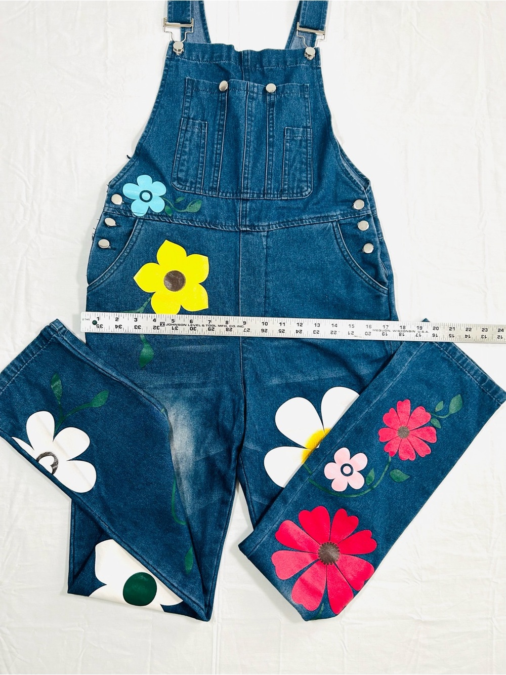 NWOT Sexyshine Women’s Classic Distressed Denim Bib Overalls - Picture 4 of 14